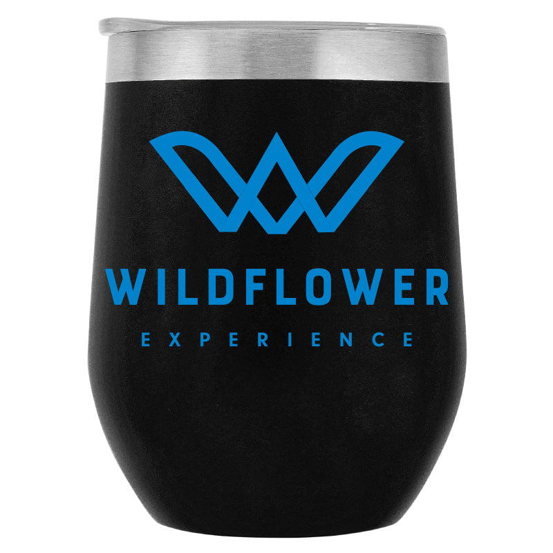 Insulated 10 oz Wine Tumbler -Navy- Logo