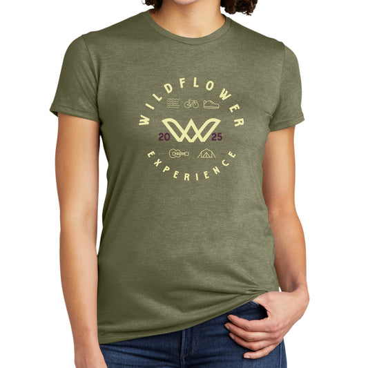 Women's Triblend Eco Tee -Olive- Logo